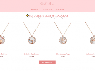 Astrelia, la boutique de Bijoux Astrologie